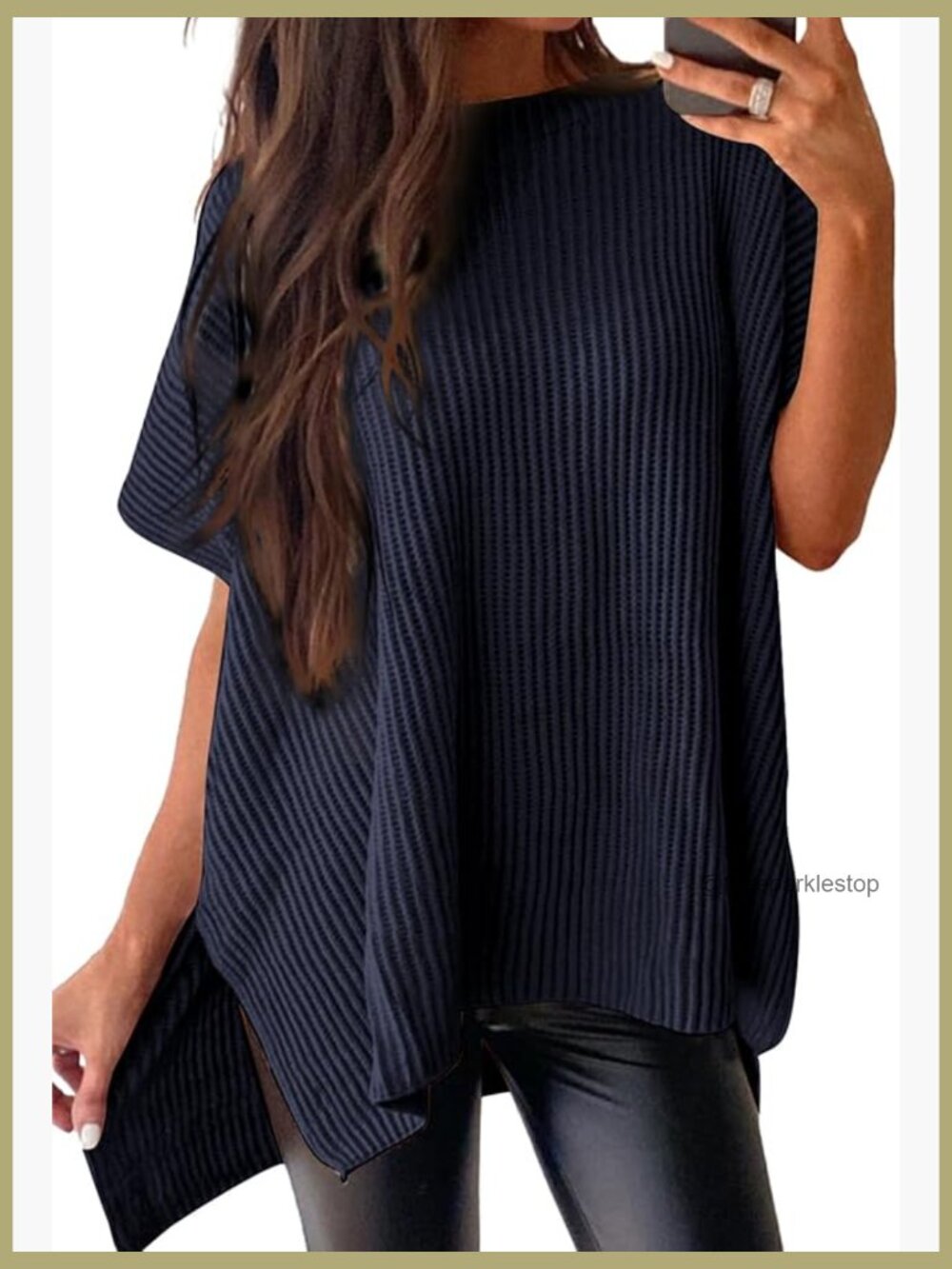 Crewneck Short Sleeve Sweater Lightweight Summer Tunic Top